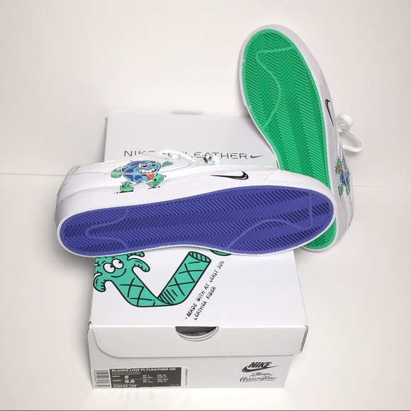 !’sold’! NIKE BLAZER LOW FLYLEATHER EARTHDAY🌍QS - Picture 7 of 8